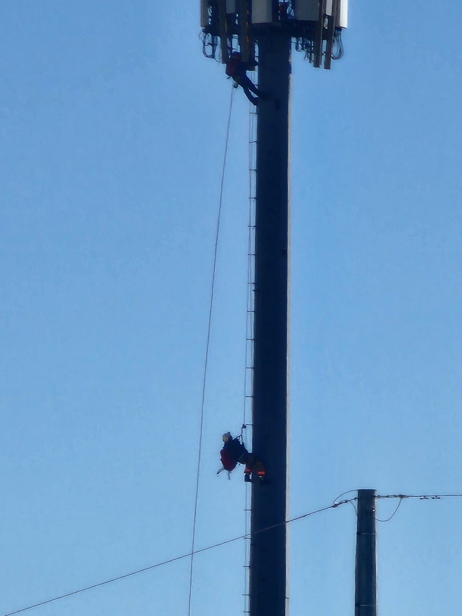 DFWCHASERS's tweet photo. @DFWscanner Currently looks like he’s being rescued . https://t.co/7M3PPrmLIl
