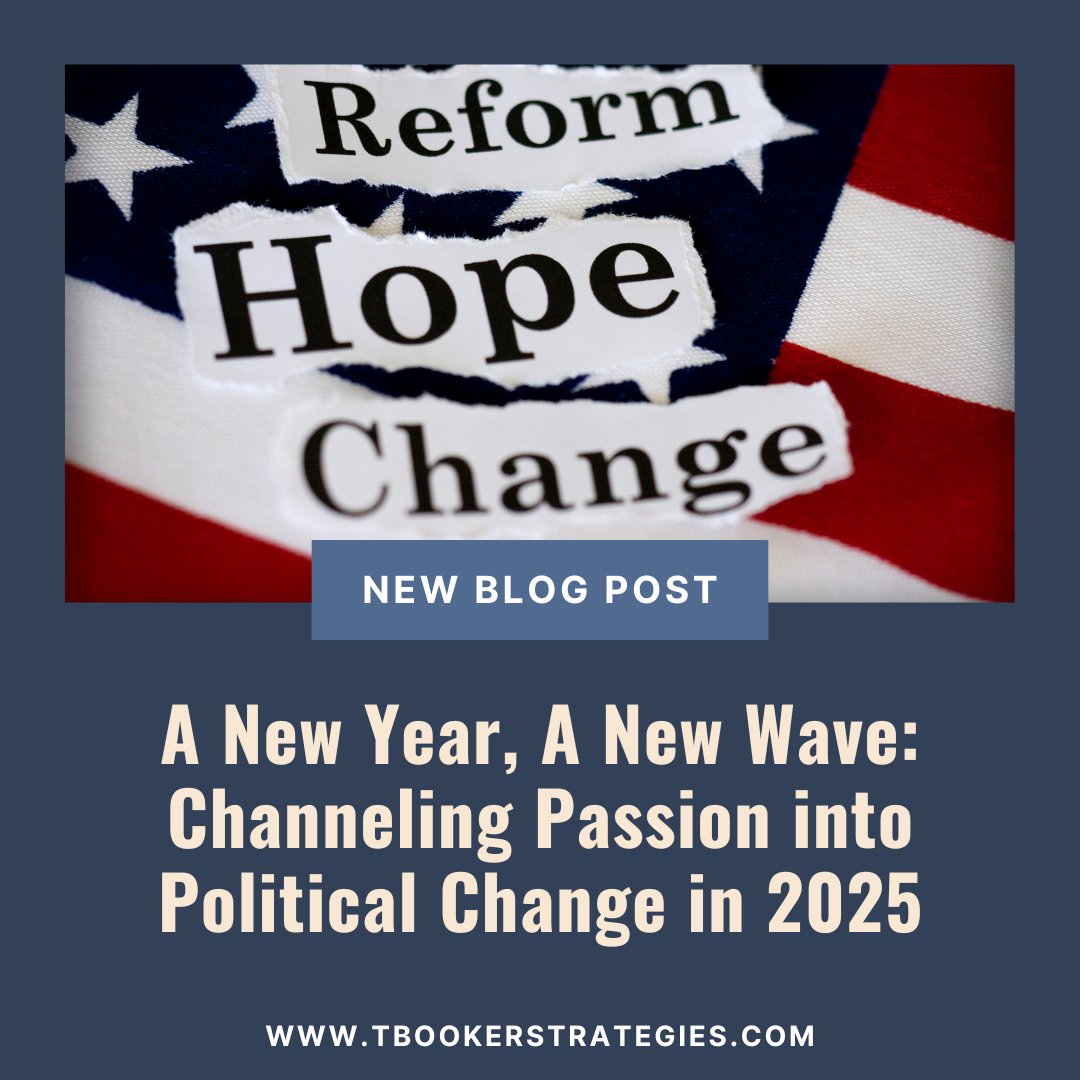 NEW BLOG POST: No matter where you are on your political journey, this year holds limitless potential for big change. Today's blog post is all about this. Read the full post at tbookerstrategies.com/post/a-new-yea…

#PoliticalChange #Leadership #2025Goals