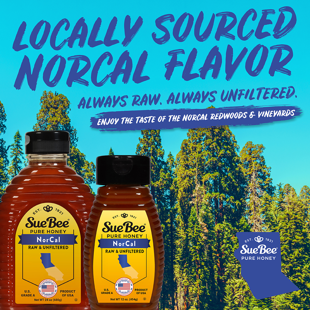 Taste the essence of Northern California with SUE BEE® NorCal Local Honey! Sourced straight from the nectar of the redwood forests, vineyards, and wild plants of the region, this honey boasts a deep amber color and a rich, earthy flavor! amzn.to/4fO98BN