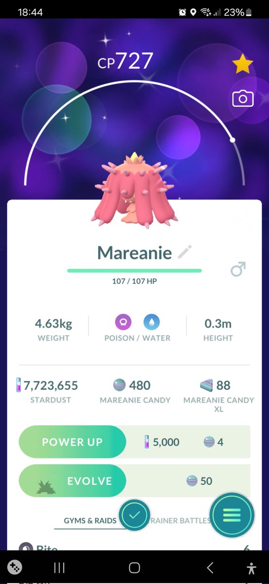 First Shiny Mareanie!!! 
#PokemonGO