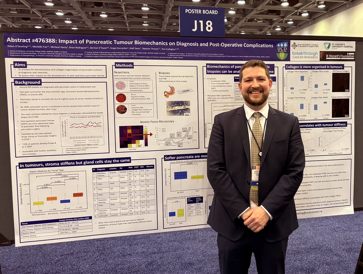 HPB Dublin (@hpbdublin) on Twitter photo Very proud of our stellar PhD <a href="/AidanODowling/">Aidan O' Dowling</a> presenting his novel work on biomechanics in #pancreascancer <a href="/ASCO/">ASCO</a> #GI25 <a href="/TomGallagherHPB/">Tom Gallagher</a> <a href="/thorpesd/">Stephen Thorpe</a> <a href="/SurgerySvhg/">SVUH Surgery</a> <a href="/UCDClinRes/">UCD Clinical Research Centre</a> <a href="/BreakthroCancer/">Breakthrough Cancer Research</a> Very proud of our stellar PhD <a href="/AidanODowling/">Aidan O' Dowling</a> presenting his novel work on biomechanics in #pancreascancer <a href="/ASCO/">ASCO</a> #GI25 <a href="/TomGallagherHPB/">Tom Gallagher</a> <a href="/thorpesd/">Stephen Thorpe</a> <a href="/SurgerySvhg/">SVUH Surgery</a> <a href="/UCDClinRes/">UCD Clinical Research Centre</a> <a href="/BreakthroCancer/">Breakthrough Cancer Research</a>