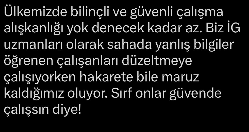 Yalan, bilinçsiz ve yanlış bilgi veren haberler yaparak çalışanları dolaylı olarak riske attığınızın farkında mısınız? 
#işgüvenliğiuzmanıgünahkeçisideğildir