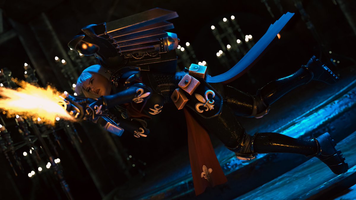 #warhammer40k wallpapers of Angelica as a battle sister.