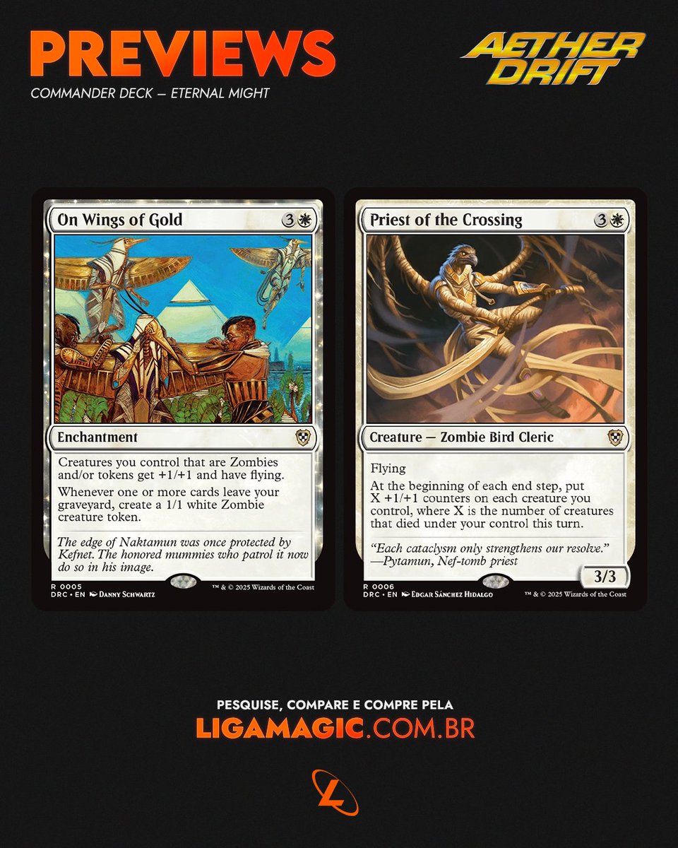 ligamagicbr's tweet photo. O segundo deck de Commander de #MTGAetherdrift foi revelado.
Aqui na postagem vocês conferem os cards exclusivos do produto, e a lista completa vocês conferem na LigaMagic: https://t.co/tIk4SLeRuv
#MagicTheGathering #MTGCommander #MTGCMD https://t.co/BHB7SggiCg