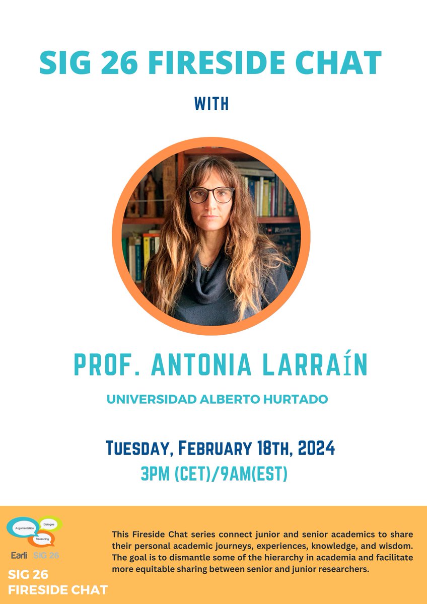 Earli SIG 26 Argumentation, Dialogue and Reasoning tweet media