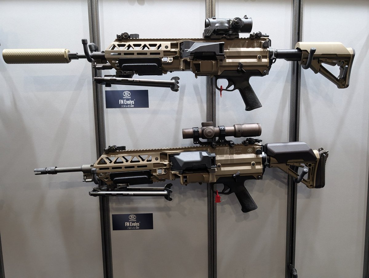 historicfirearm's tweet image. FN's EVOLYS chambered in 5.56x45 and 7.62x51. 
#SHOTShow2025 #SHOTShow