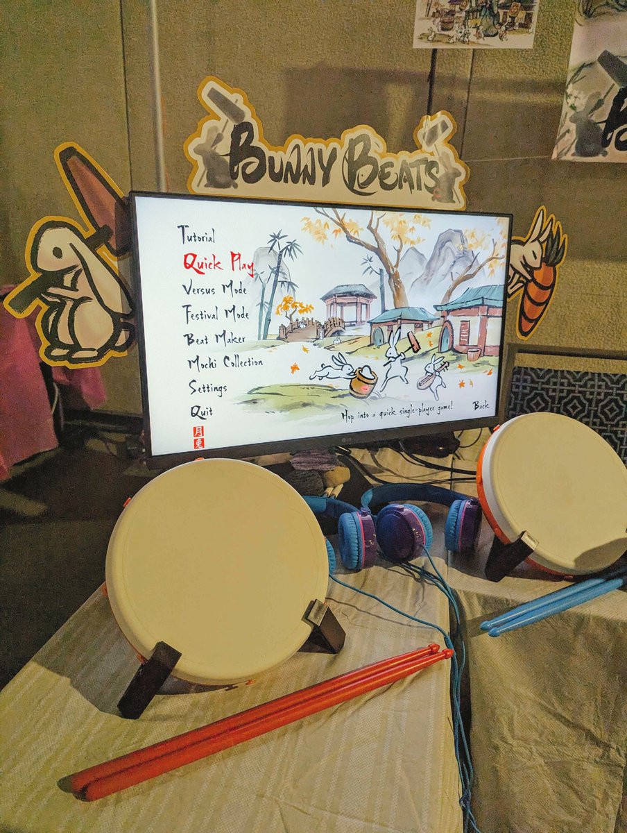 StudioTapioca's tweet image. We are live at #MAGFest2025 Day 2! Come see us at Indie Arcade and let&apos;s make some mochi together! 🐇 🎶 #indiegame