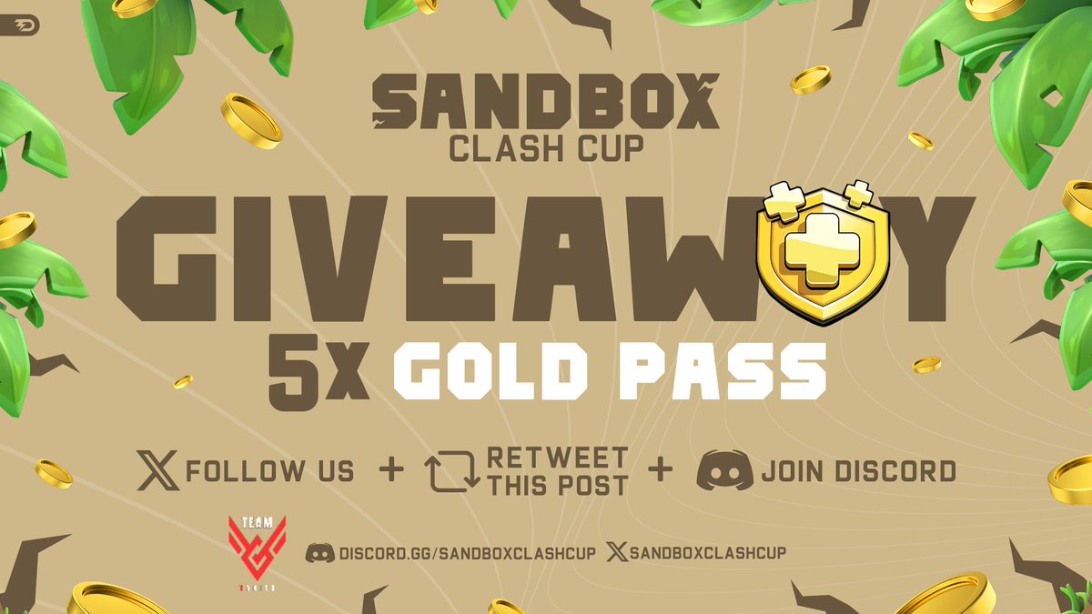Teamvanish Esports 🇧🇩 (@teamvanishcoc) on Twitter photo 🚨 5x Gold Pass Giveaway!🚨
🎉 How to Enter:
1️⃣ Like this post.
2️⃣ Follow <a href="/teamvanishcoc/">Teamvanish Esports 🇧🇩</a> & <a href="/SandboxClashCup/">Sandbox Clash Cup</a>
3️⃣ Tag 3 friends in comment
4️⃣ React #Giveaway
🏆 Winners announced on our Discord server
discord.com/invite/rNY27TY…
on 27th Jan.join now and claim your chance to win 🚨 5x Gold Pass Giveaway!🚨
🎉 How to Enter:
1️⃣ Like this post.
2️⃣ Follow <a href="/teamvanishcoc/">Teamvanish Esports 🇧🇩</a> & <a href="/SandboxClashCup/">Sandbox Clash Cup</a>
3️⃣ Tag 3 friends in comment
4️⃣ React #Giveaway
🏆 Winners announced on our Discord server
discord.com/invite/rNY27TY…
on 27th Jan.join now and claim your chance to win