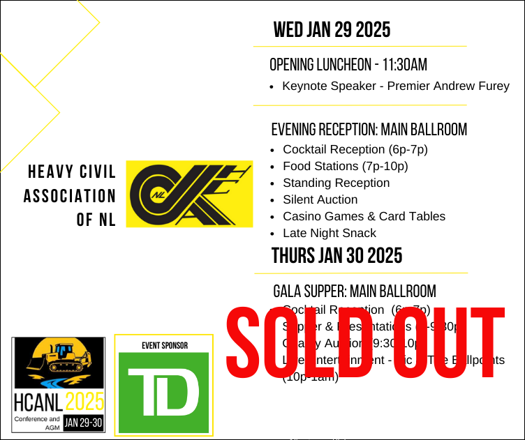 A huge THANK YOU to all our members and sponsors for the incredible support! We’re thrilled to announce that our AGM Gala Supper on Jan 30th is officially SOLD OUT!
We can’t wait to see everyone at this year’s AGM &amp; Conference!