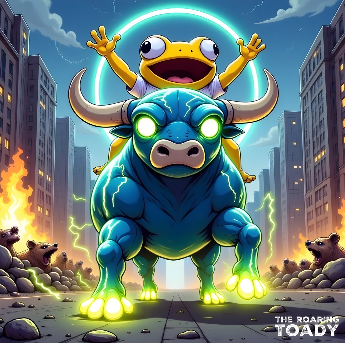 TheRoaringToady's tweet photo. 🚀 $Turbo Army, the revolt begins!

Unleash the bulls, let the bears 🐻 feel the heat. 🐂🔥

We strike back, reclaim our ground, and prove we're here to stay. ✊🏼💛 United, we're unstoppable! https://t.co/JF1DJzoi8c