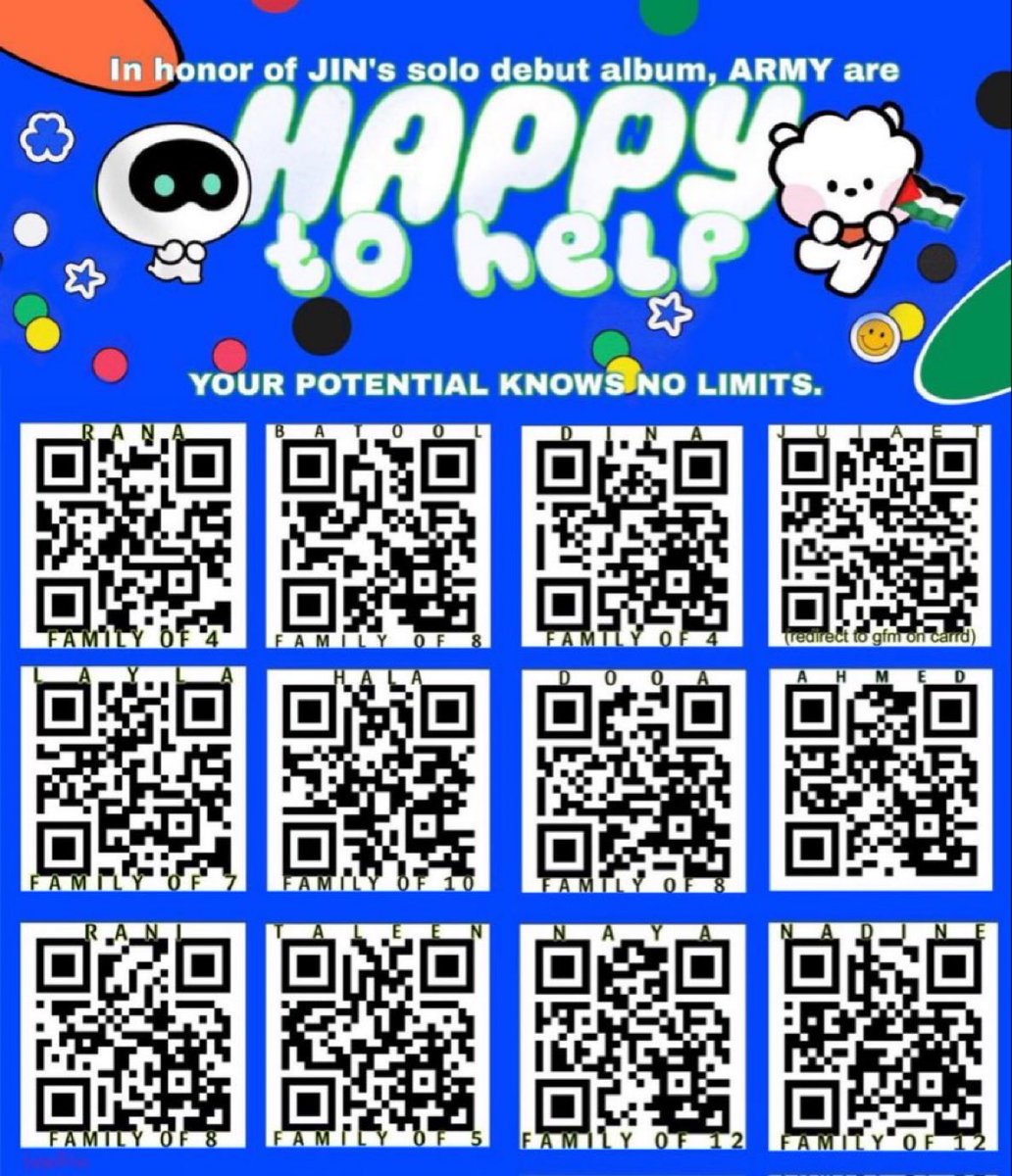 please don’t forget about our 🇵🇸ARMYs. 
rana: gofund.me/1917ee6f
dina: gofund.me/62d2650b
doaa: gofund.me/df06ab67
jumana: gofund.me/5d958d14
nadine: gofund.me/842ae14f
layla: gofund.me/f6ab2254
hala: gofund.me/5ce16dd8 pic.x.com/dzQyo64hCS