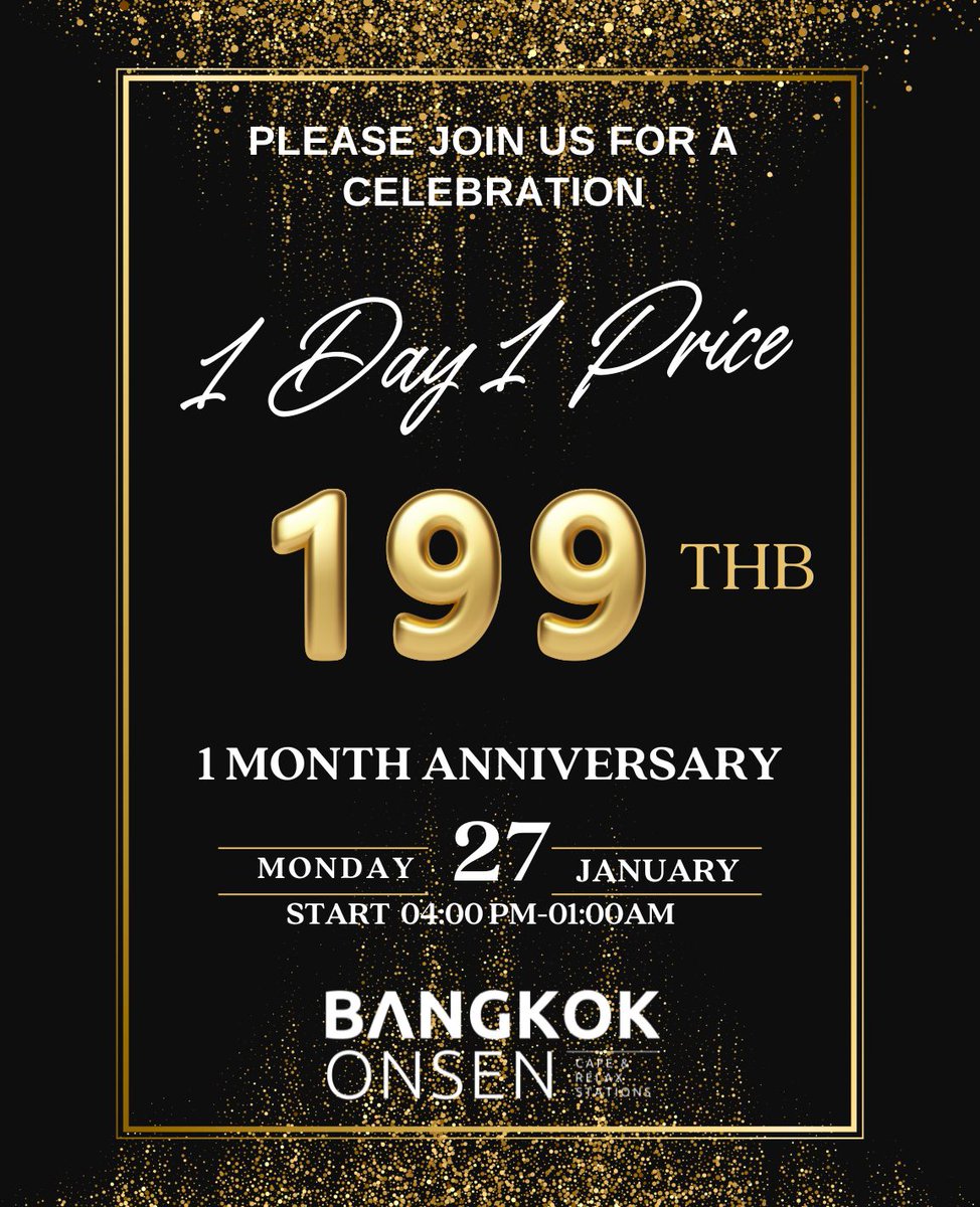 BangkokOnsen's tweet photo. @IamjamesTrz 🎉ร่วมฉลองเปิดร้านครบรอบ 1 เดือน ในวันจันทร์ที่ 27 มค. 68 ทางร้าน ✅ลดราคาค่าเข้าเหลือ 1️⃣9️⃣9️⃣ บาท วันเดียว ราคาเดียว 
 ตั้งแต่ 16:00-01:00 น.

BTS พระโขนง exit 4 
จอดรถฟรี ที่โรงแรมโฮปแลนด์ สุขุมวิท 46/1

https://t.co/pgwLazwwAR https://t.co/gvLBElJjLr