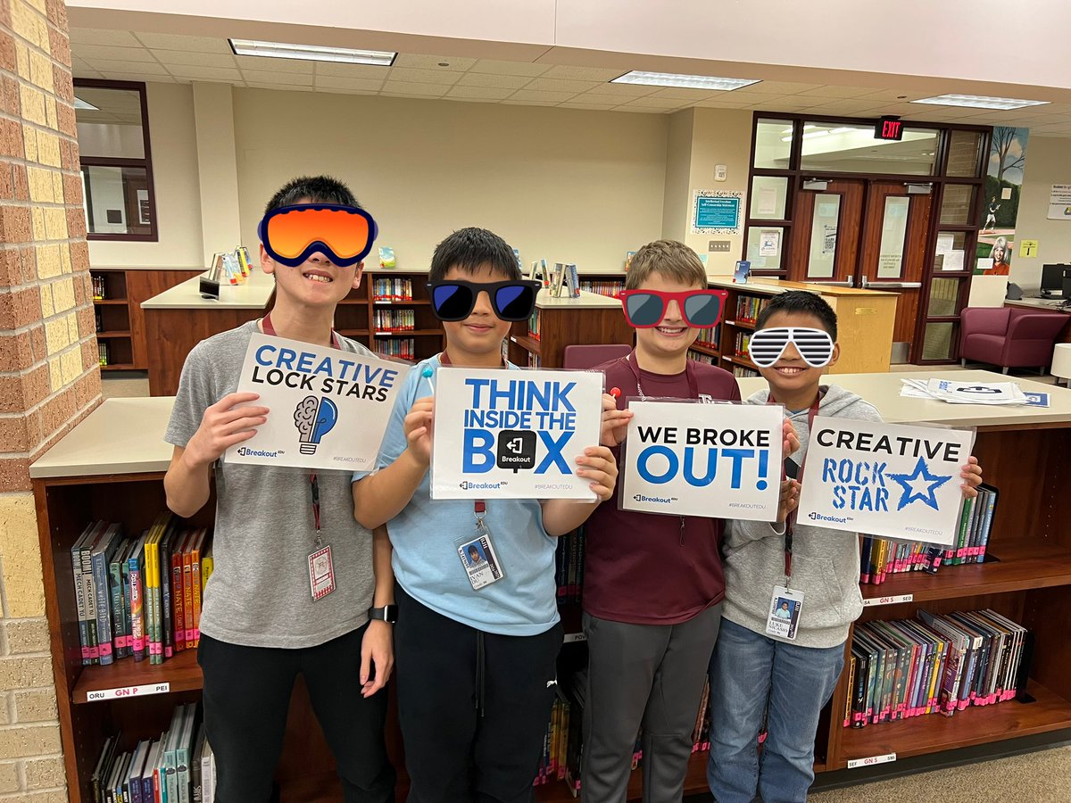 Beck JH Library (@beckjhlibrary) on Twitter photo 6th grade got to put their critical thinking skills to the test with our library resources breakout boxes! <a href="/breakoutEDU/">Breakout EDU</a> <a href="/BeckJuniorHigh/">Beck Junior High</a> <a href="/katy_libraries/">Katy ISD Libraries</a> #katylibraries #bjhnolimits <a href="/librarianerh/">Elizabeth Herndon</a> 6th grade got to put their critical thinking skills to the test with our library resources breakout boxes! <a href="/breakoutEDU/">Breakout EDU</a> <a href="/BeckJuniorHigh/">Beck Junior High</a> <a href="/katy_libraries/">Katy ISD Libraries</a> #katylibraries #bjhnolimits <a href="/librarianerh/">Elizabeth Herndon</a>