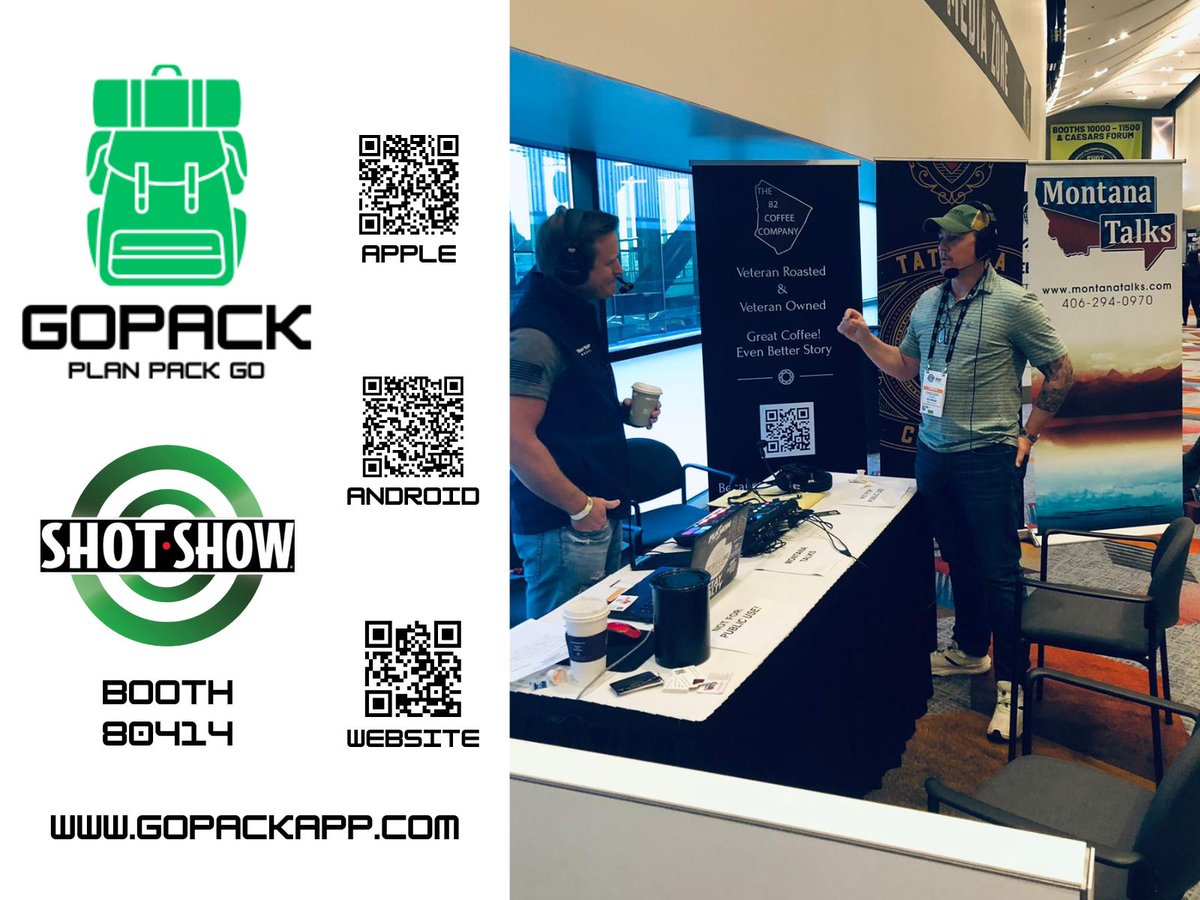 GOPACKAPP's tweet photo. GOPACK - Plan Pack Go. We make planning, shopping &amp; packing for outdoor adventures easy. Thank you to Aaron Flint for hosting us on Montana Talks. We offer Complete Trip and Gear Management - Booth 80414 Shot Show for a demo. #shotshow2025 #NSSF #Montana #montanatalks #hunting https://t.co/SeTUHHViXi