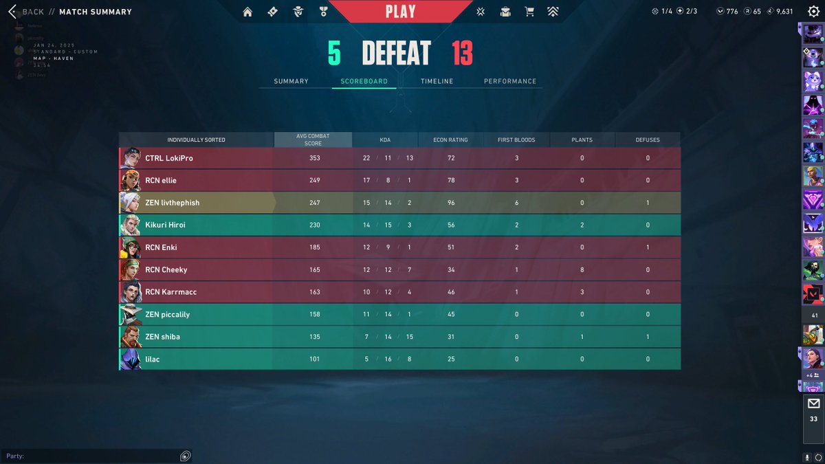 Second game 5-13 Vs RoyalCodeNameGC ☆