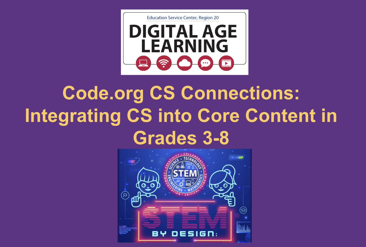 Great morning presenting at the <a href="/ESCRegion20/">ESC Region 20</a>  #STEMbyDesign conference on <a href="/codeorg/">Code.org</a> #CSConnections modules.
