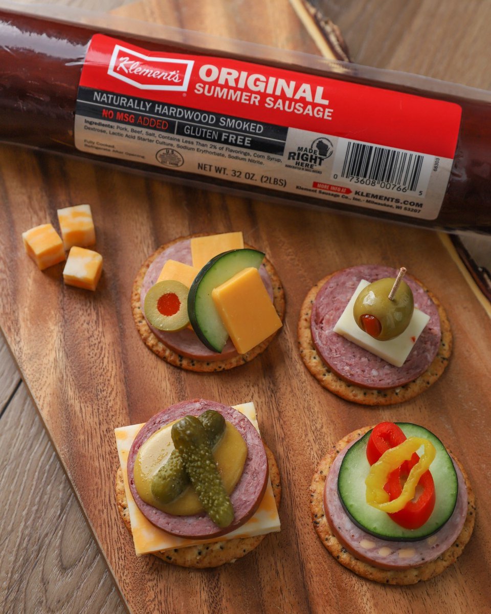 So many appetizers, one great sausage! 🔥 Our Original Summer Sausage is perfect for all your hosting needs! 🎉