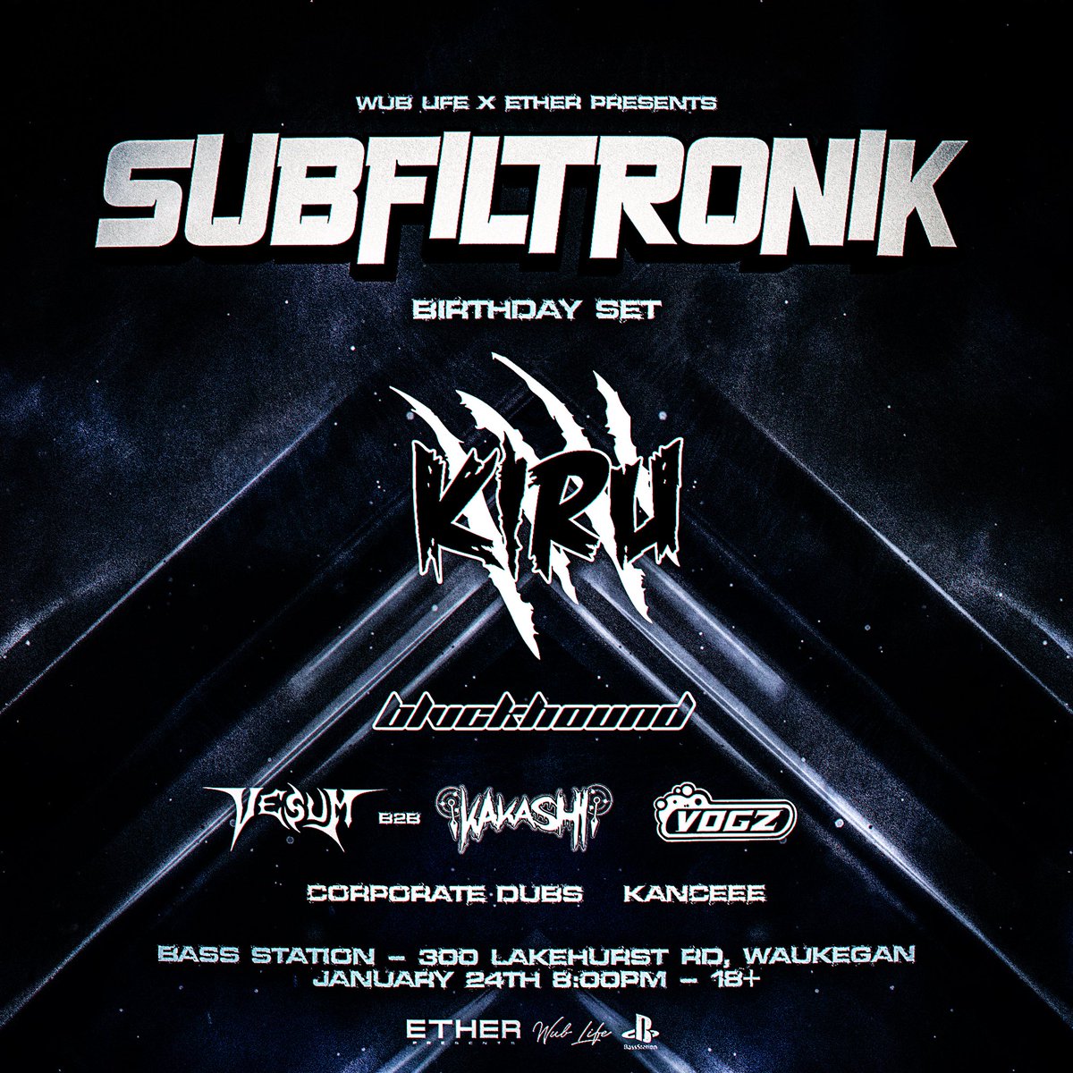 𝗧𝗢𝗡𝗜𝗚𝗛𝗧😈

The legendary Subfiltronik is celebrating his first birthday away from home at Bass Station! Let’s give our mighty UK friend some love &amp; show him how we do it🎂 

Lock in —> Wublifent.com