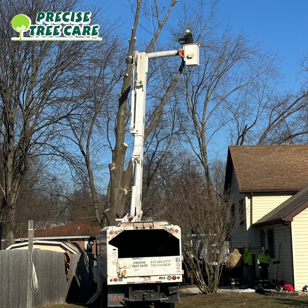 PreciseTreeCare's tweet photo. It’s a cold one today, but Albino and crew are out working in Mokena today. This customer is having a Red Oak removed  #TreeCareProfessionals #treecareindustry #TreeCare #treepros #certifiedarborists #wintertreecare #precisetreecare 🌳 🥶 https://t.co/O2kUGBmHQP