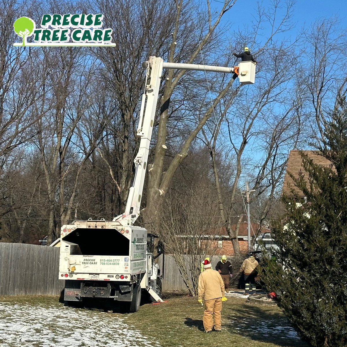 PreciseTreeCare's tweet photo. It’s a cold one today, but Albino and crew are out working in Mokena today. This customer is having a Red Oak removed  #TreeCareProfessionals #treecareindustry #TreeCare #treepros #certifiedarborists #wintertreecare #precisetreecare 🌳 🥶 https://t.co/O2kUGBmHQP