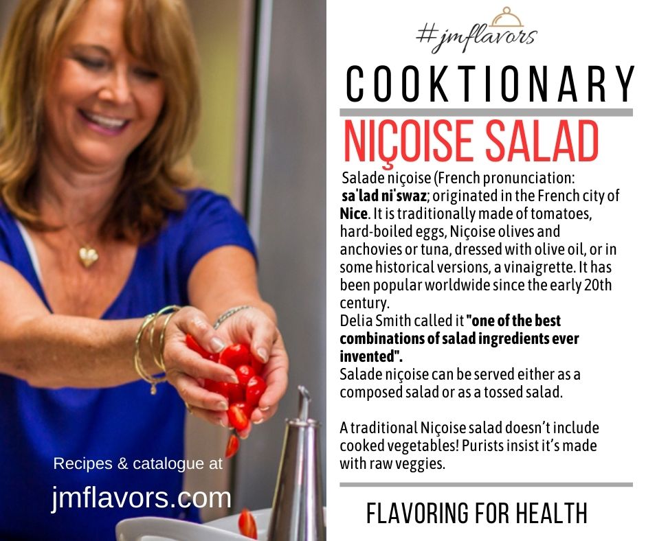 Instead of the traditional ingredients, I used cooked potatoes and green beans, perfectly steamed in our rectangular steamer – such a time-saver! jmflavors.com/recipes/nicois…
#recipe #nicoisesalad #Nice #salad #tuna #vinaigrette #oliveoil #classic #french #medittareancuisine