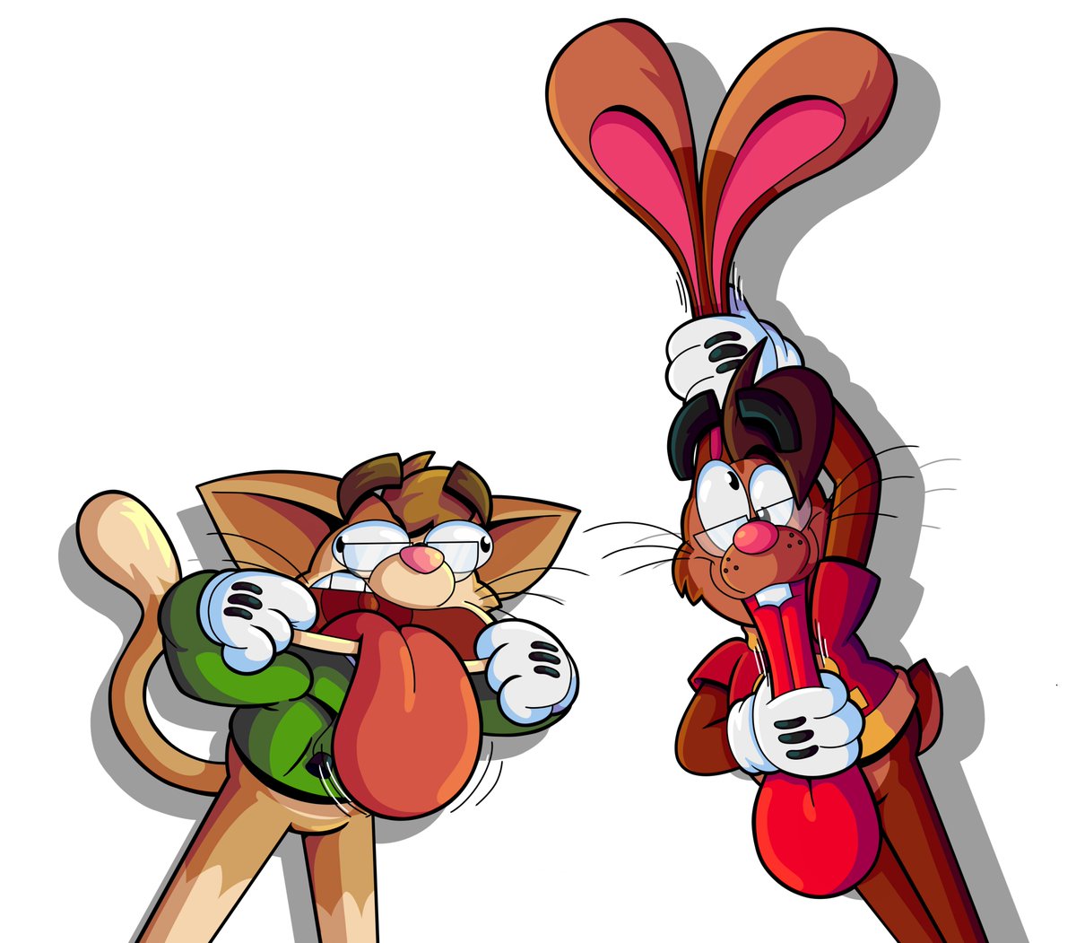 A fun pic for <a href="/TamerKoh/">Tamer Koh</a>. Showing off those stretchy toon expressions!