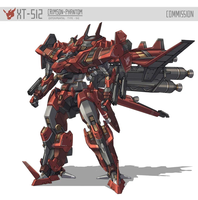 Concept design // commission work  :  XT-521 Crimson Phantom 
