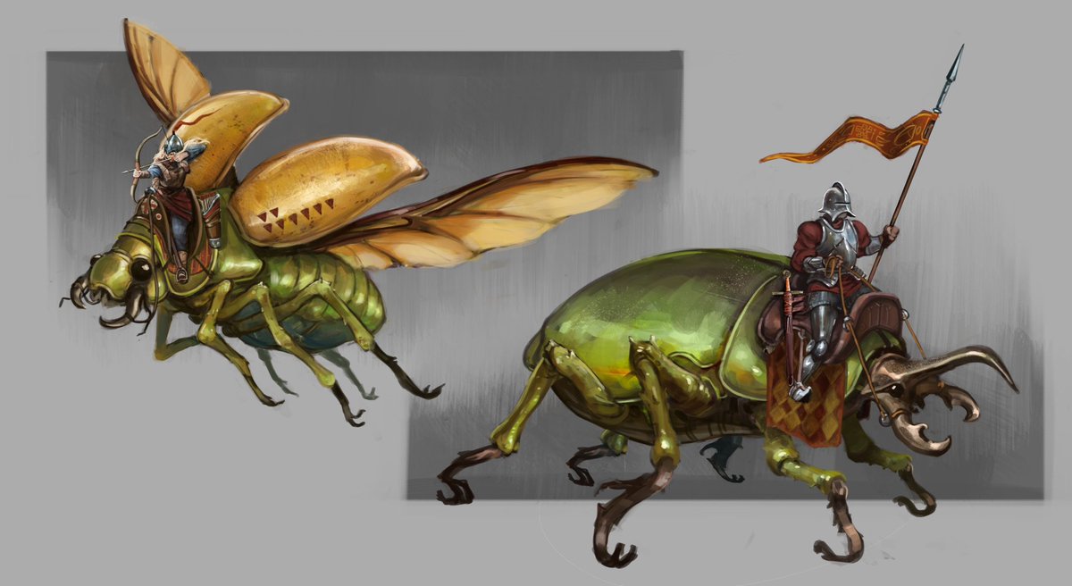 EskoArts's tweet photo. Slowly building on my medieval bug world. Really having fun flushing it out and designing the different aspects of the world. Lots more to come ! 
#art #conceptart #vidoegames #digitalart #digitalpainting https://t.co/pzhHhj7k3z