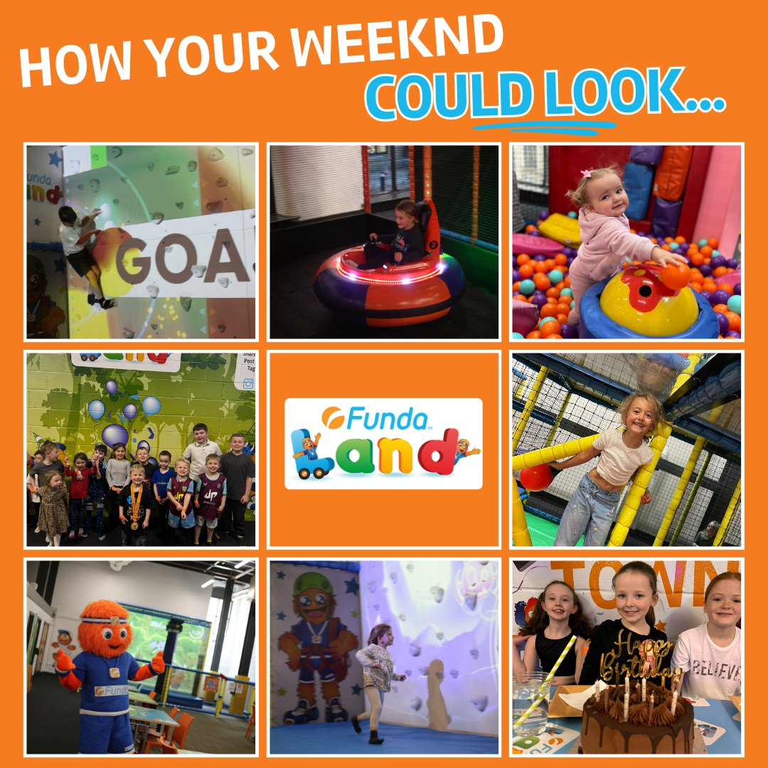 🎉 This is what your weekend could look like at FUNDA LAND! 🎉

🌟 Interactive climbing wall for endless fun!
🌟 Bumper car rides to get those giggles going!
🌟 Soft play and ball pits for your little explorers!
🌟 Birthday celebrations made extra special!