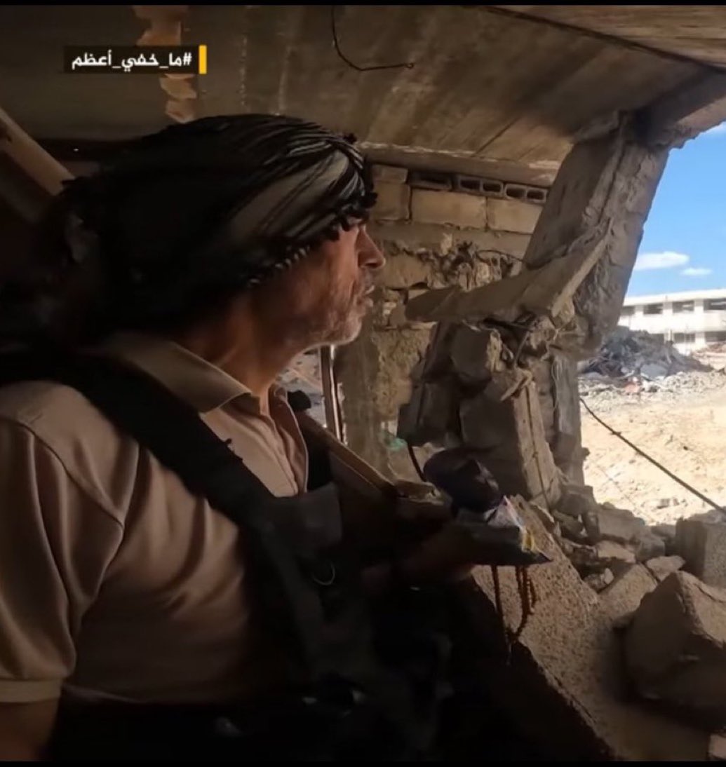 The footage being broadcasted on AlJazeera is insane—This is martyr Yahya Sinwar.