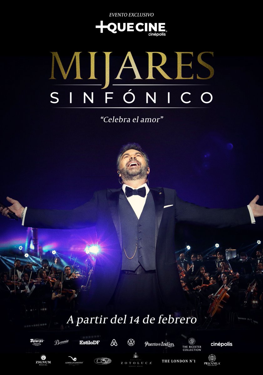 Cinepolis's tweet photo. ¡Sé que conoces a un mega fan de #Mijares! Comparte con él o ella este X y los espero a partir de este 14 de febrero para disfrutarlo por primera vez en pantalla grande! 🎷🎺🎤
@MasQueCineLatam https://t.co/IwlilGgqx2