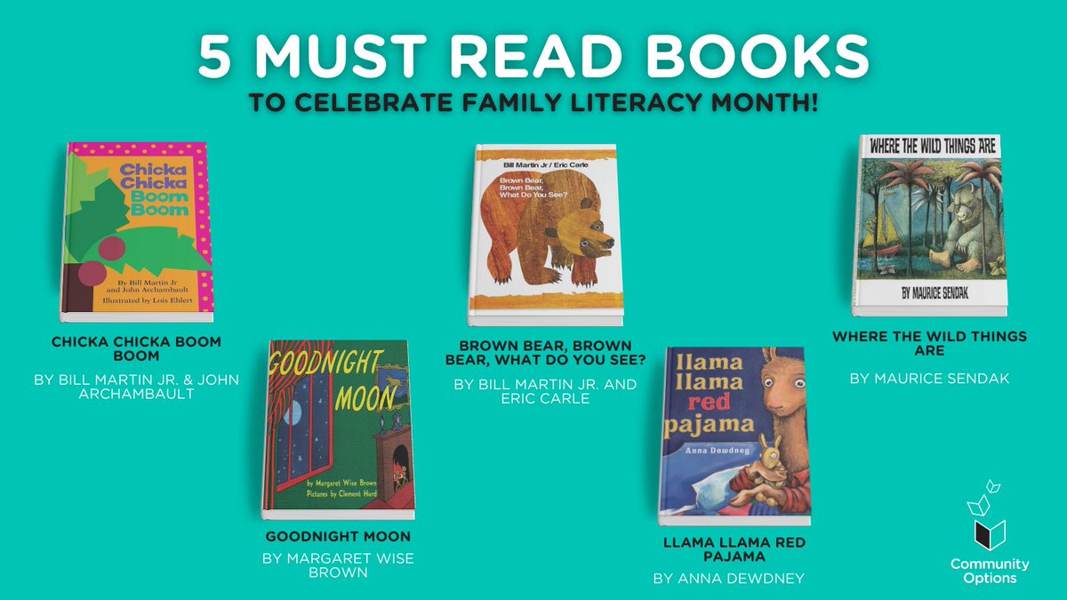 5️⃣ must-read kids’ books for learning and fun! 📚✨

🌴 "Chicka Chicka Boom Boom"
🐻 "Brown Bear"
🌳 "Where the Wild Things Are"
🌙 "Goodnight Moon"
🦙 "Llama Llama Red Pajama"

What’s your favorite?

#FamilyLiteracyMonth #ChildrensBooks #Communityopsyeg #InclusionRevolution