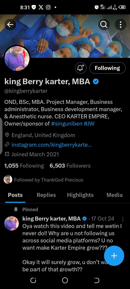 OgeGoodness5's tweet photo. @PreshThankg @kingberrykarter Done. I need data. Thank you in advance https://t.co/L9CpGjujzW