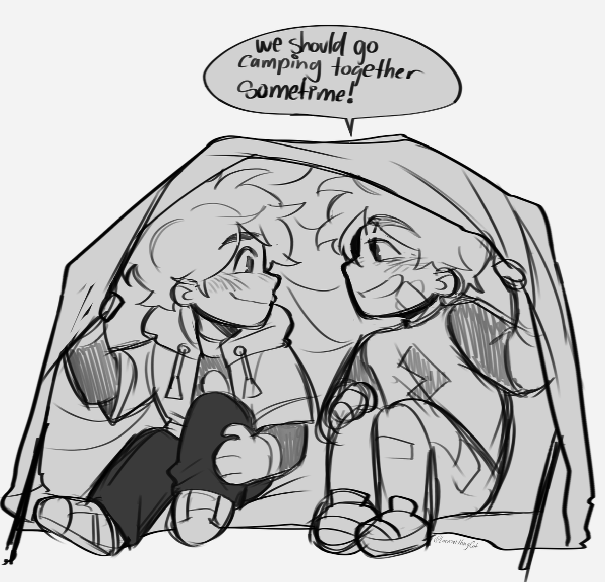 LazycatthingCat's tweet photo. Dos niños que quieren acampar y tener aventuras!
#disventurecamp https://t.co/iR4rXPhIYe