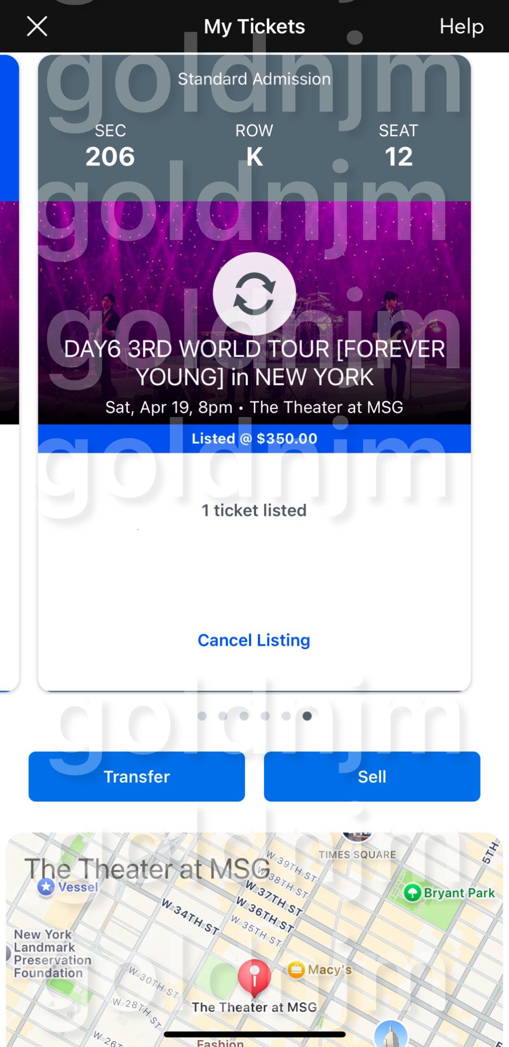DAY6TICKET - Search / X
