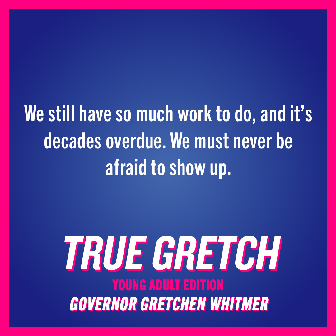 simonteen's tweet photo. Achieving your goals takes hard work and dedication. @gretchenwhitmer discusses her journey and teaches you how to step up in the Young Adult edition of #TrueGretch, out on 1/28! https://t.co/gsoPJX5PAa https://t.co/PySXy9iVfY