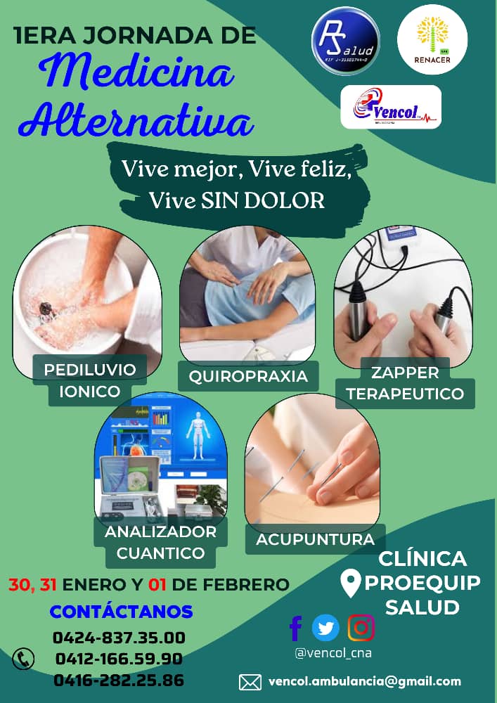 Renacerspaven's tweet photo. Jornada de Medicina Alternativa en @vencol_cna https://t.co/1d07zYUCDK