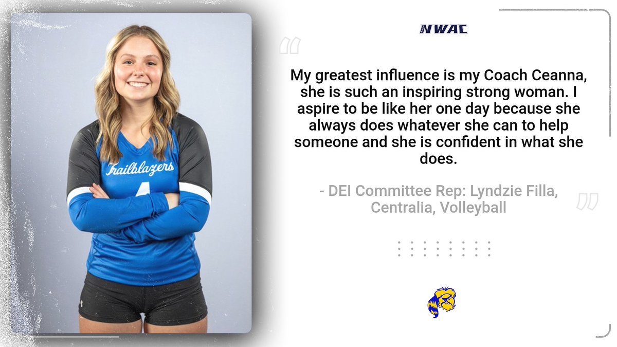 Meet Lyndzie, one of our amazing DEI Committee Representatives! 🌟 Passionate about fostering inclusivity and empowering student-athletes, Lyndzie is making waves in the NWAC community. 📷#NWACDEI #StrongerTogether