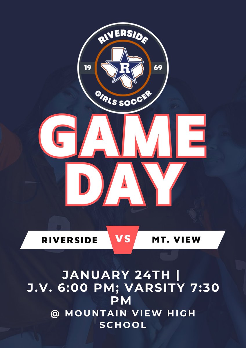 Riverside High School Girls Soccer (@rhs_gsoccer) on Twitter photo Game day!
🥅vs Mt. View
🏟️ @ Mt. View High School
⌚ JV, 6:00 PM & Varsity, 7:30 PM
<a href="/MSanchez14_/">Mario Sanchez</a> <a href="/Reza_RHS/">Reza</a> <a href="/GerardoANorieg1/">Gerardo A. Noriega</a> <a href="/Daniel_Chavez08/">Daniel Chavez</a> <a href="/Riverside_4ever/">Riverside_Rangers</a> Game day!
🥅vs Mt. View
🏟️ @ Mt. View High School
⌚ JV, 6:00 PM & Varsity, 7:30 PM
<a href="/MSanchez14_/">Mario Sanchez</a> <a href="/Reza_RHS/">Reza</a> <a href="/GerardoANorieg1/">Gerardo A. Noriega</a> <a href="/Daniel_Chavez08/">Daniel Chavez</a> <a href="/Riverside_4ever/">Riverside_Rangers</a>