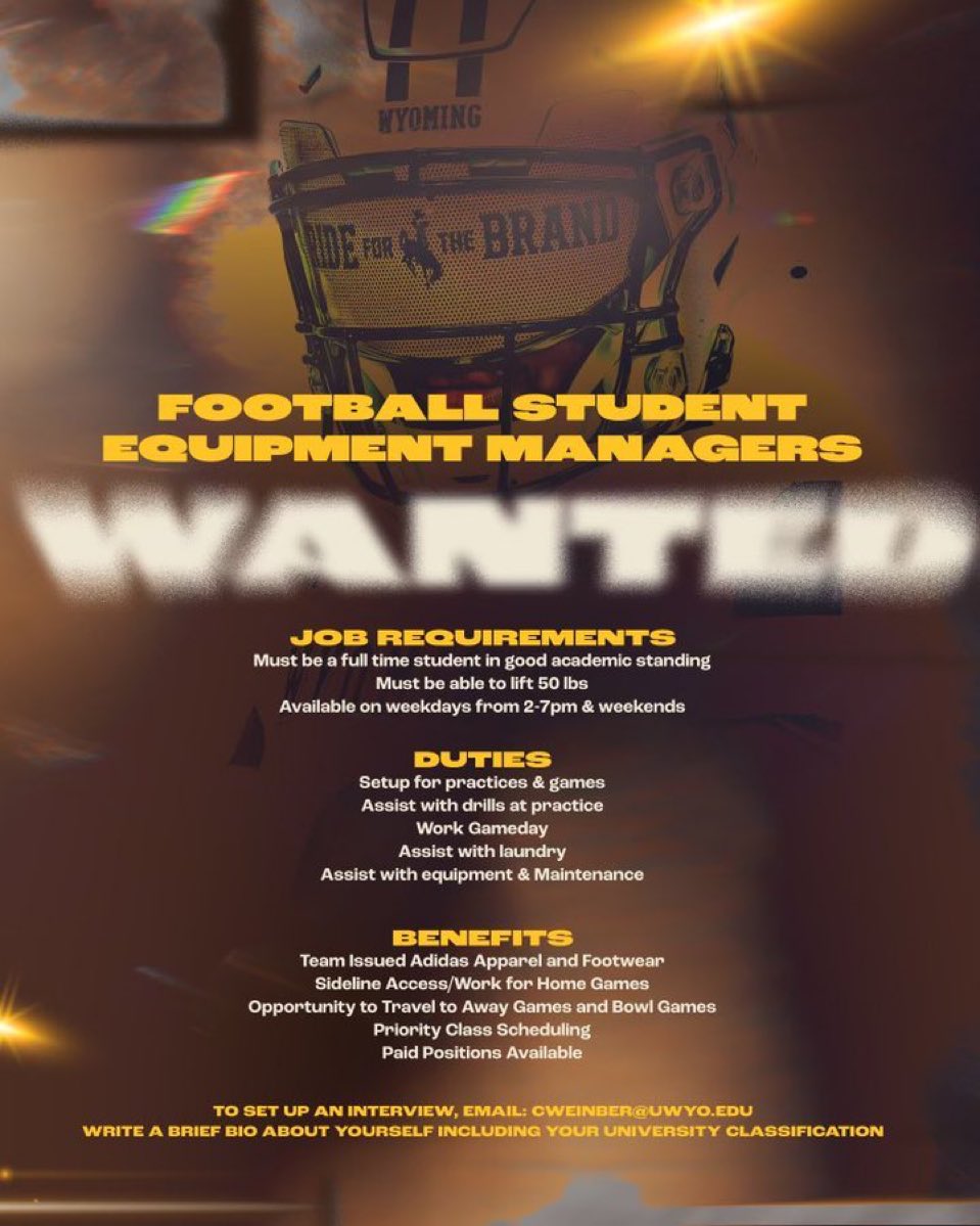 We have some newcomers this spring but are still looking to bring on a couple of solid workers to lend a hand! Student EQ managers and laundry positions available. Please reach out if you are interested! #rideforthebrand #EQ