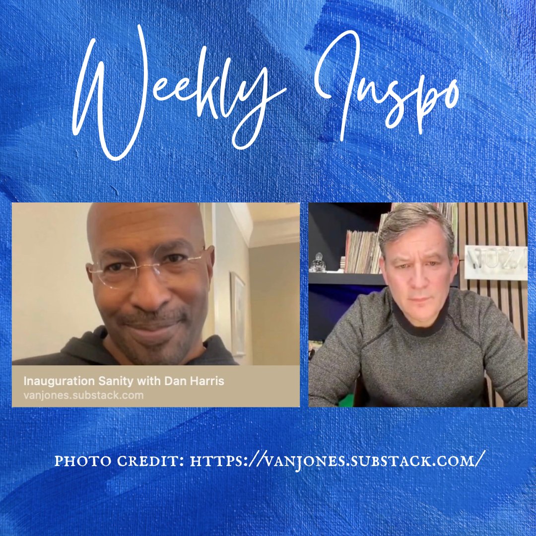 Not that anyone might be having a rough week this week… here’s a great conversation between Van Jones &amp; Dan Harris about how to keep your center &amp; your love &amp; your values, even in the face of disagreement or hostility (vanjones.substack.com).
#Writer #WeeklyInspo #MentalHealth