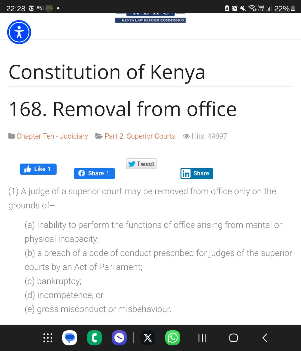 ahmednasirlaw's tweet photo. On 23rd January 2024, the Supreme Court of Kenya, without any provocation whatsoever and, in an act of unparalleled misconduct, misbehaviour and impunity, banned every lawyer working in our law firm from EVER appearing before the Court. 12 months and 3 days later, the Supreme Court, like pharaoh of ancient Egypt, arrogantly refuses to correct its error and respect the rights of litigants and their lawyers to access justice. It is time to see what "misconduct and misbehaviour" entails under Article 168 of the constitution. It's also important to interrogate whether the Court's decision was a flagrant breach of the code of conduct prescribed for judges in Kenya. On Monday, InshaAllah, we will lodge our petition to remove ALL 7 judges of the Supreme Court of Kenya with the Judicial Service Commission of Kenya. @jsckenya @THE_SCOK @NelsonHavi @LawSocietyofKe @FaithOdhiambo8 @makaumutua @ProfOjiendaTom @otienowill @QcMakhanu