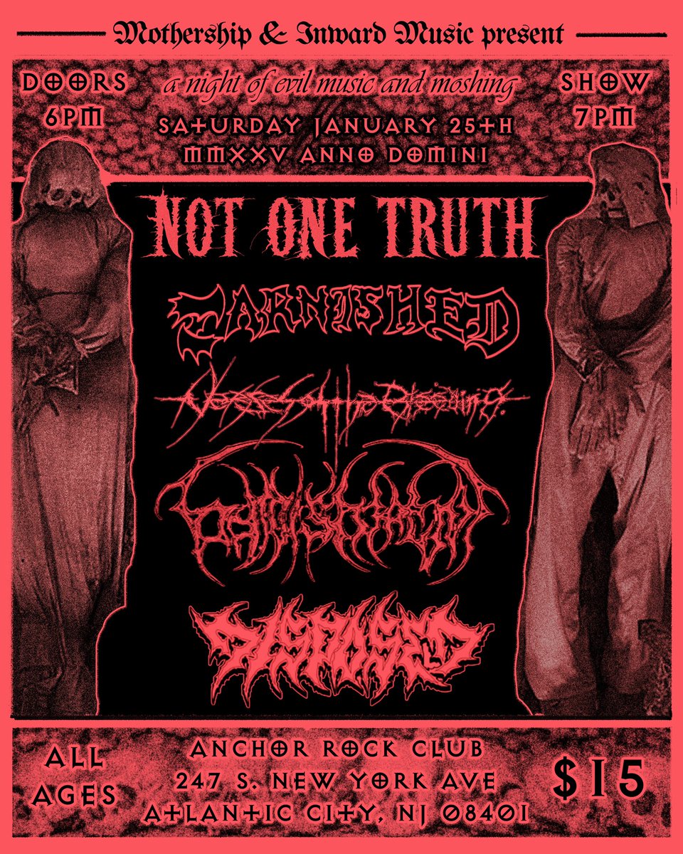 Saturday 1/25 at Anchor Rock Club in AC