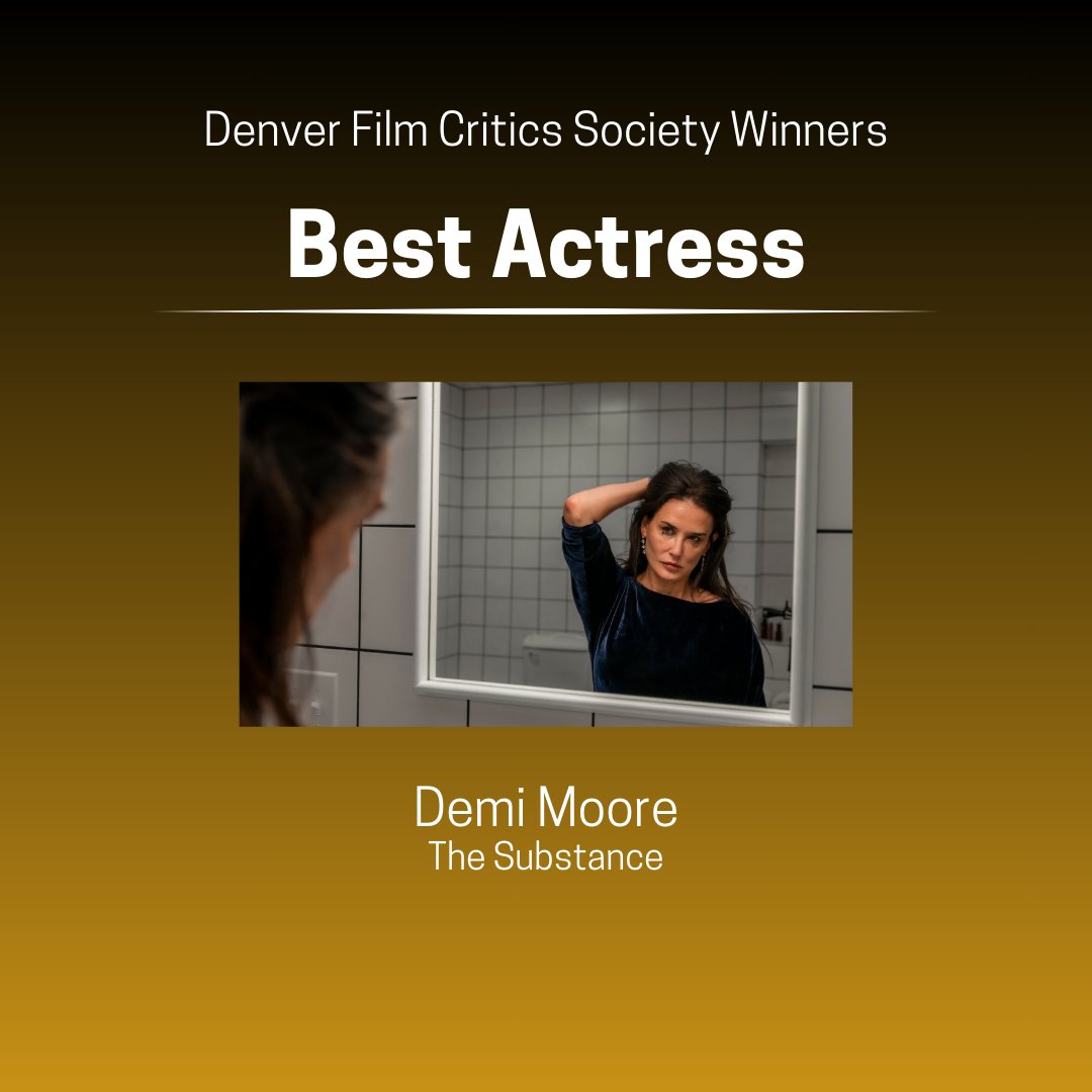 ChillyBoyYT's tweet photo. @coraliefargeat @TryTheSubstance @mubi Denver Film Critics Society Winners:
Best Lead Performance by an Actor, Female - Demi Moore (The Substance)
Best Lead Performance by an Actor, Male - Colman Domingo (Sing Sing)
#DFCS #FilmTwitter #TheSubstance #SingSing https://t.co/e5vKvI8txn
