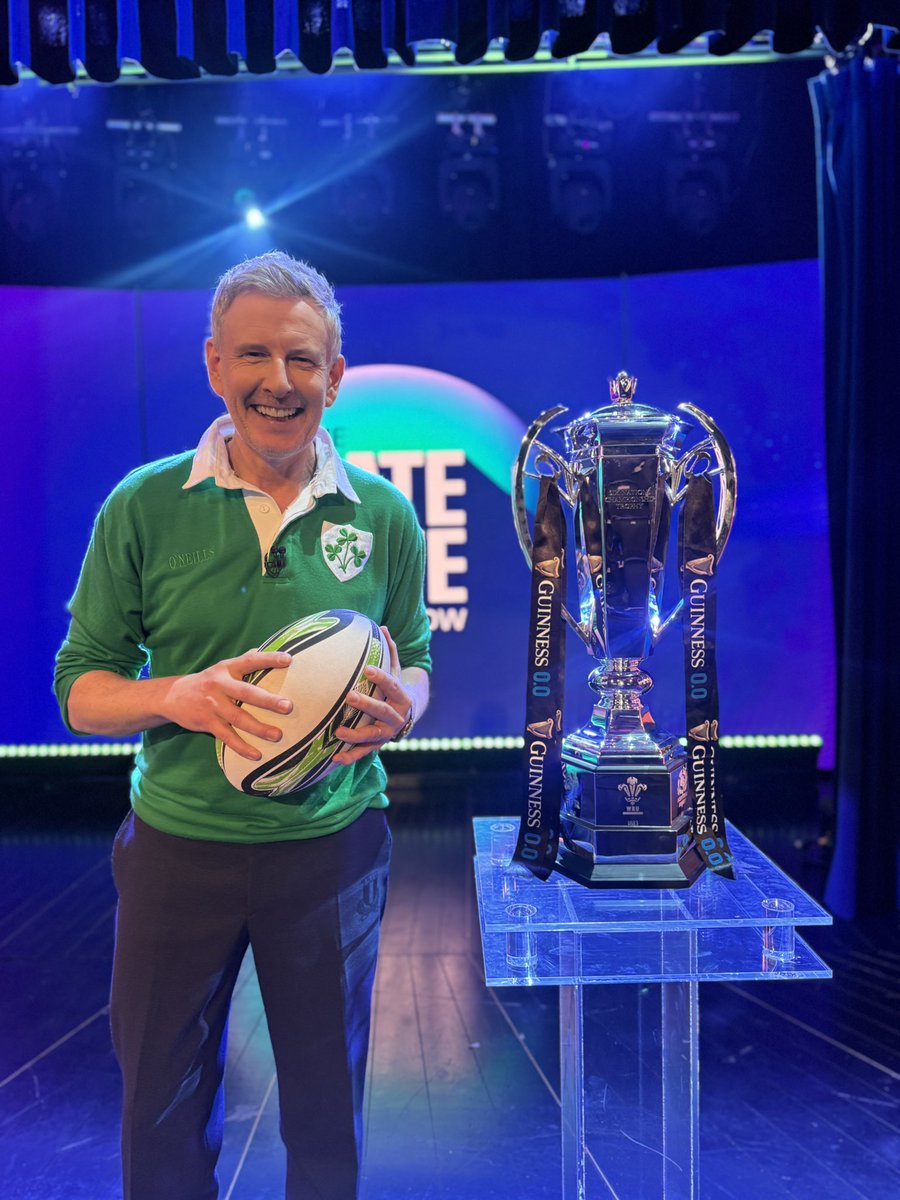RTELateLateShow's tweet photo. Celebrating 150 years of the IRFU on the show tonight #latelate https://t.co/Hb70JJhk1n