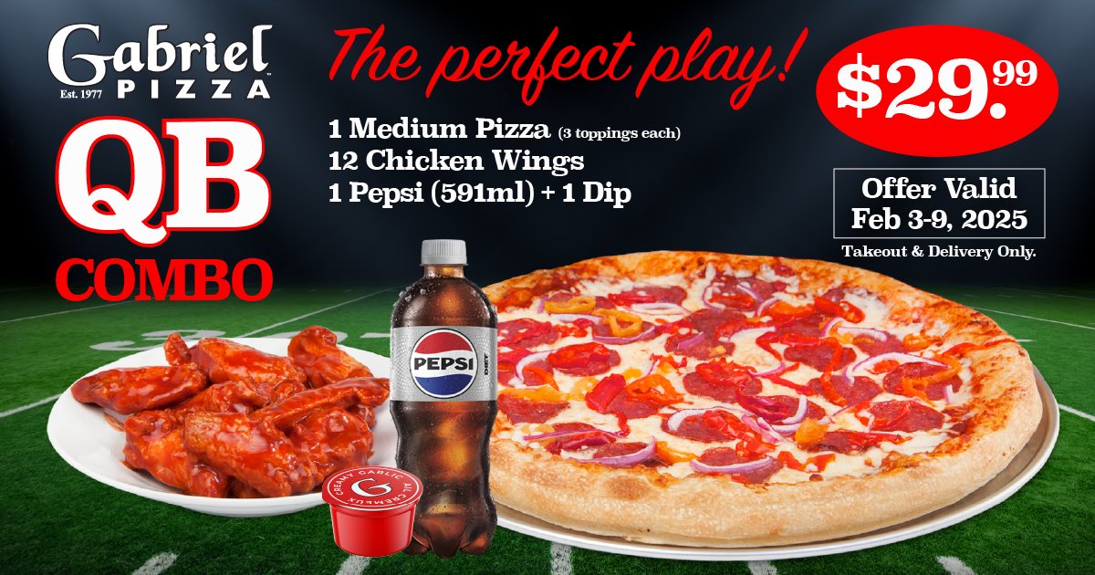 GabrielPizza's tweet image. Help us spread the word on Gabriel Pizza’s Guide to a Super Week Feb 3-9 &amp;amp; YOU COULD WIN!!!

2 tickets to @Senators vs @Capitals 
Thurs, Jan 30th.

Follow, like, share this post plus tell us which combo you are gonna grab during #SUPERWEEK Feb 3-9

Winner announced Tuesday Jan 28