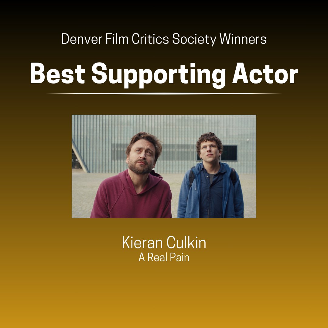ChillyBoyYT's tweet photo. @coraliefargeat @TryTheSubstance @mubi @A24 Denver Film Critics Society Winners:
Best Supporting Performance by an Actor, Female - Ariana Grande (Wicked)
Best Supporting Performance by an Actor, Male - Kieran Culkin (A Real Pain)
#DFCS #FilmTwitter #Wicked #ARealPain #ArianaGrande https://t.co/NFeZvysi1o