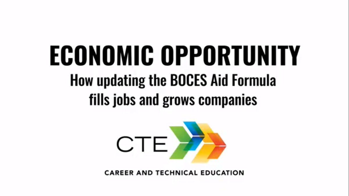 WSWHEBOCES's tweet image. Greater student access to high quality programs = employers benefit from a larger talent pool+regional workforce development!
youtu.be/iRBXEXDw1kI
@JamesTedisco @danstec @AMCarrieWoerner @SmullenNewYork @MBWalsh112 @BOCESofNYS @NYRuralSchools @WDINY #FixTheFormula