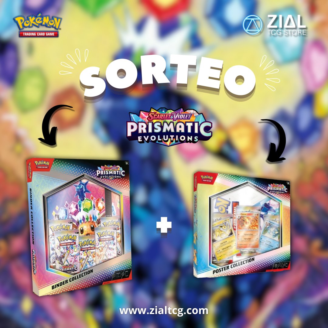ZIAL TCG STORE (@zialtcgstore) on Twitter photo ✨ SORTEO ✨
Para celebrar la apertura de la web os traemos un sorteo de... ¡Evoluciones Prismáticas! 😱🤞
Completa estos pasos para participar:
✅ Sigue a <a href="/ZIALTCGSTORE/">ZIAL TCG STORE</a>
✅ Comenta y menciona a un amigo
✅ Comparte haciendo RT
📅 SORTEO VIERNES 31
#zialtcgstore <a href="/PokemonTCG/">Pokémon TCG</a> ✨ SORTEO ✨
Para celebrar la apertura de la web os traemos un sorteo de... ¡Evoluciones Prismáticas! 😱🤞
Completa estos pasos para participar:
✅ Sigue a <a href="/ZIALTCGSTORE/">ZIAL TCG STORE</a>
✅ Comenta y menciona a un amigo
✅ Comparte haciendo RT
📅 SORTEO VIERNES 31
#zialtcgstore <a href="/PokemonTCG/">Pokémon TCG</a>