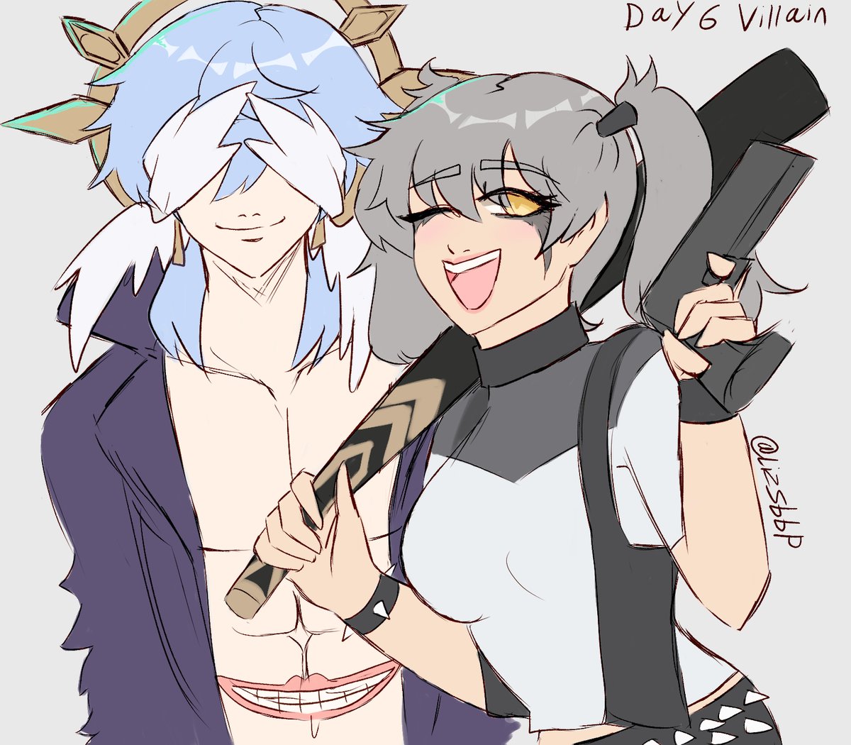 Day 6 Villain Sunday and stelle dressed as Joker and Harley quinn 👄

 #sunstelleweek2025 #sunstelle